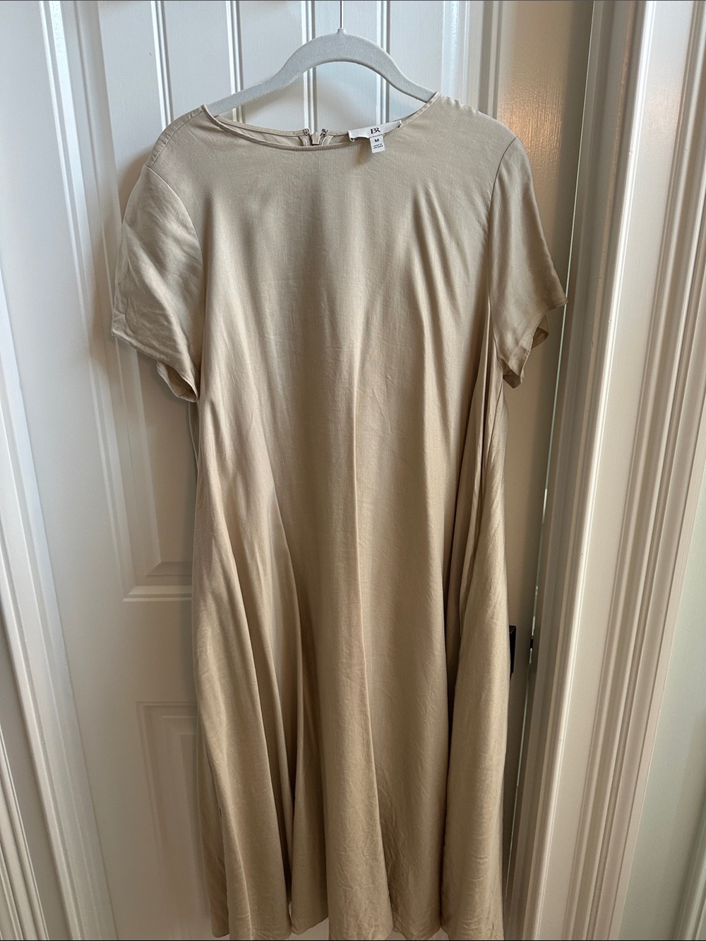 Women’s beige Short-Sleeve A-Line Dress